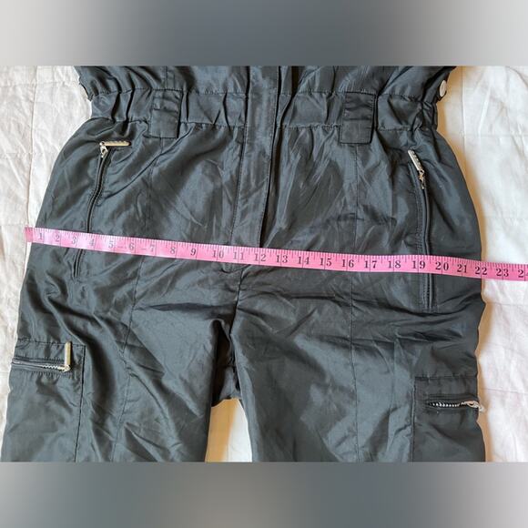 Vintage Fera Signatures Black Fair Isle Snowflake Embroidery Snow Jumpsuit - 12 - Picture 13 of 16